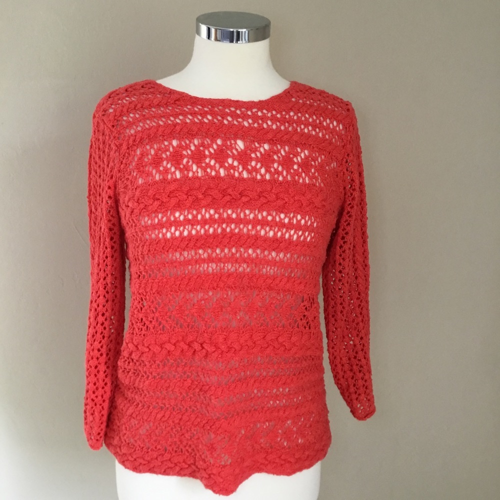 Lucky Brand Loose Knit Crew Neck Sweater - Size M
